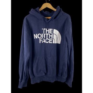 The North Face Hoodie Size Medium Mens Navy Blue Spell Out Sweatshirt Adult Size